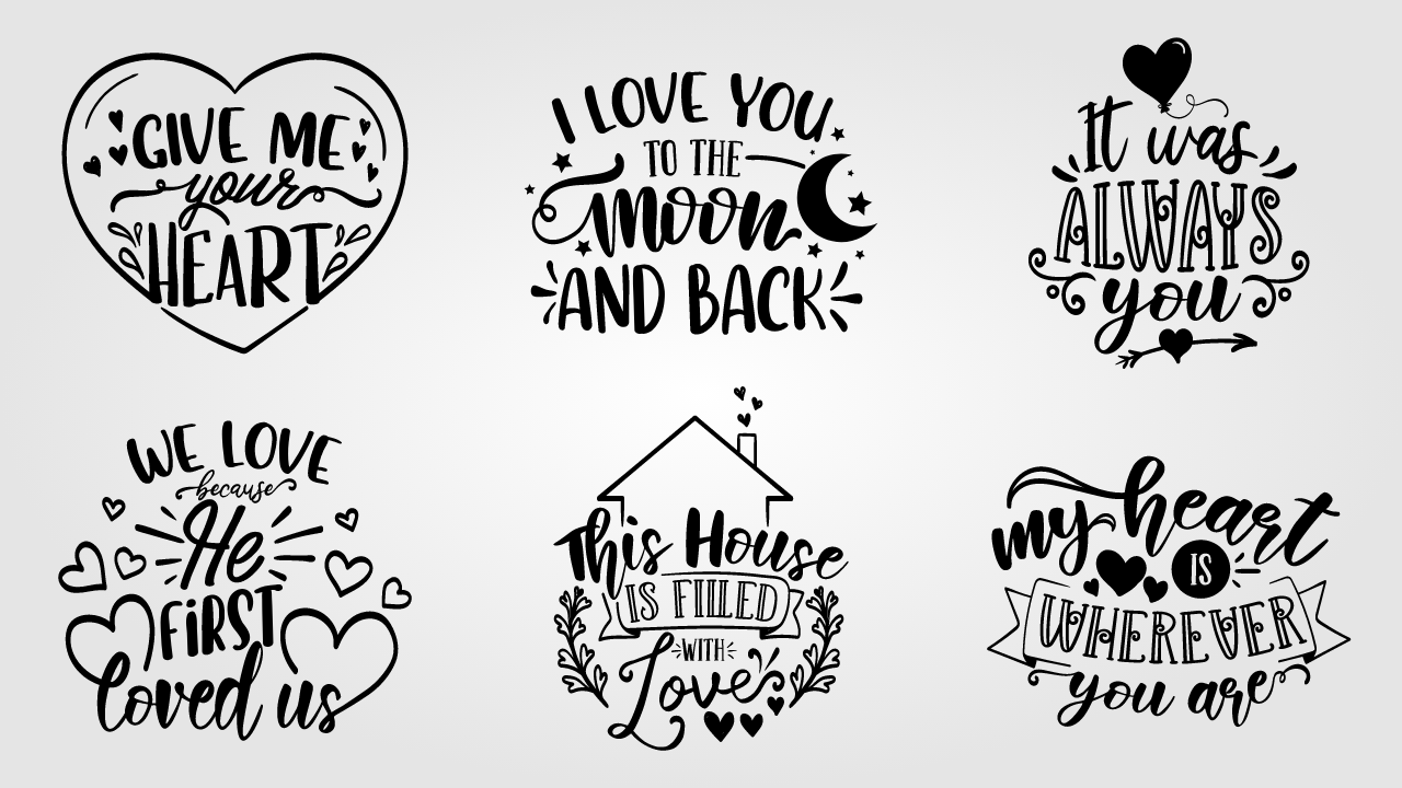 10 Romantic Quotes Vectors - Image #1