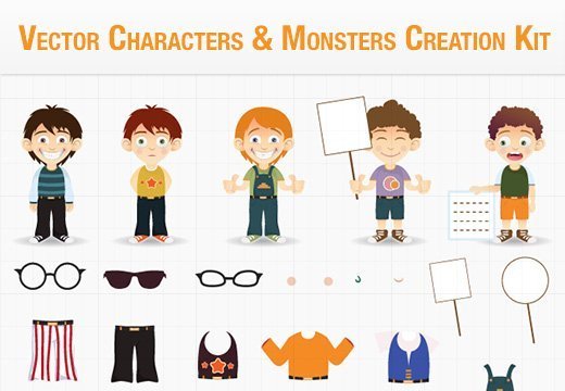 Vector Monsters & Character Creation Kit - Image #1