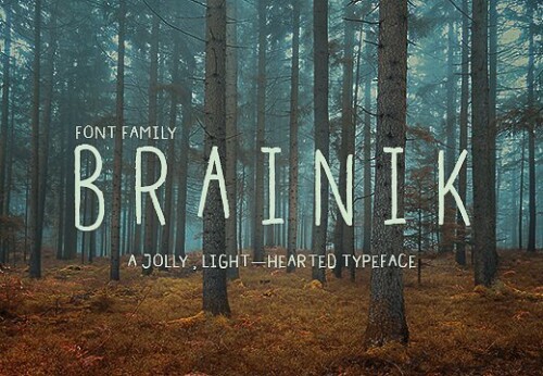 Brainik Font Family: A Jolly & Light-Hearted Typeface