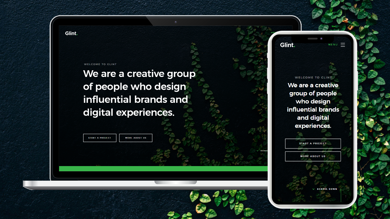 Glint - Creative Portfolio and Digital Agency HTML5 Template - Image #1