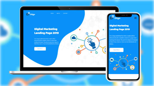 Diigo - Modern Digital Marketing Landing Page HTML5 Template