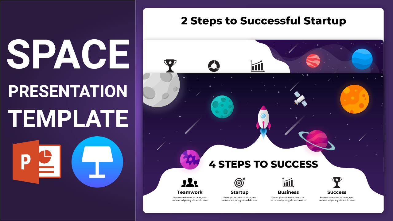 Space-Themed Presentation Template for PowerPoint and Keynote - Image #1