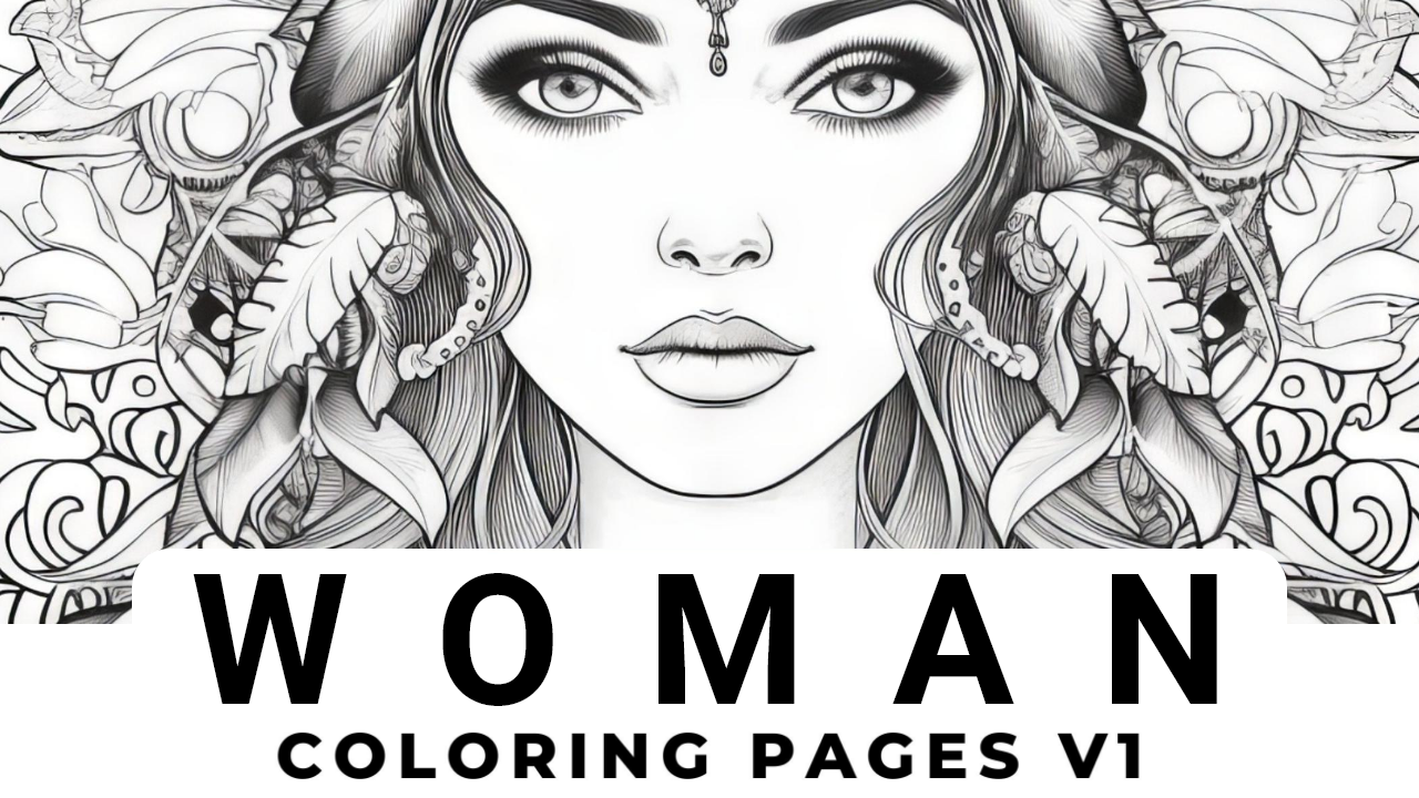 Printable Coloring Book - Women of Elegance - Image #1