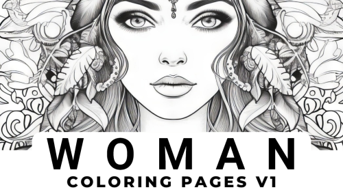 Printable Coloring Book - Women of Elegance